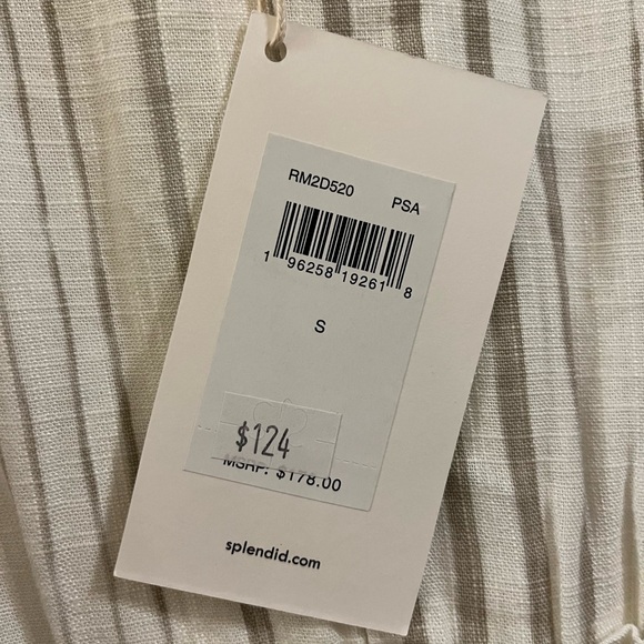 Splendid Linen Blend Bungalow Stripe Dress, NWT, S - Picture 6 of 7